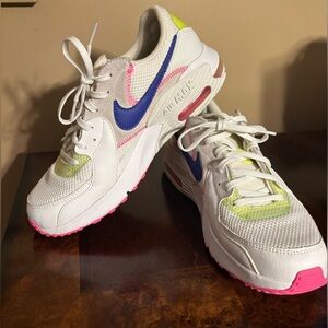 Nike Air Max White with Pink and Green Highlights